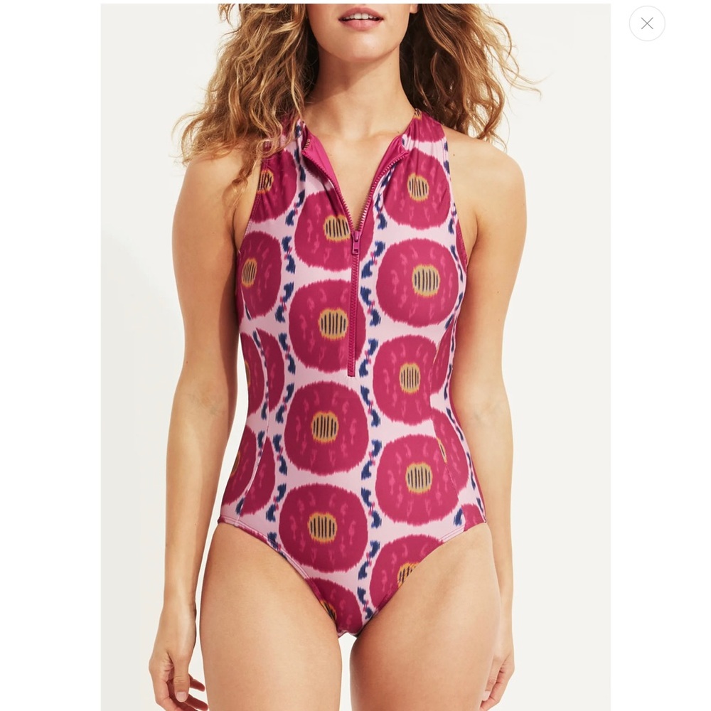 Hermoza Cheerful & Colorful One Piece Razor Back Swimsuit. NWT.Size 8